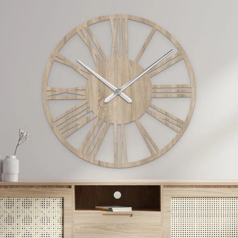 Elegáns nagyméretű római falióra, 80 cm | RONI