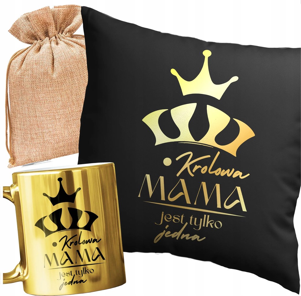 Anyák Napi Ajándék Szett Párna Fekete Arany Bögre Anyák Napjára