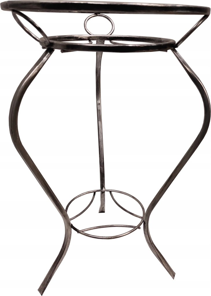 Álló fém virágágyás egy virágcseréphez