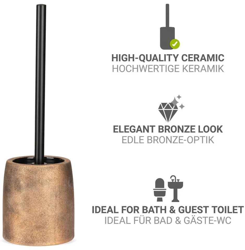 Bronzszínű kerámia WC-kefe Tremea – Wenko
