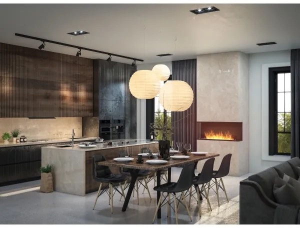 InFire - Beépített BIO kandalló 120x50 cm 3kW fekete