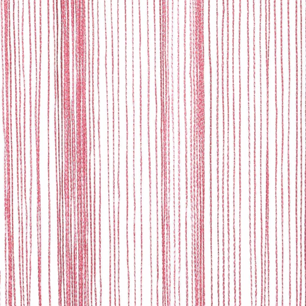 2 db rózsaszín zsinórfüggöny 100 x 250 cm