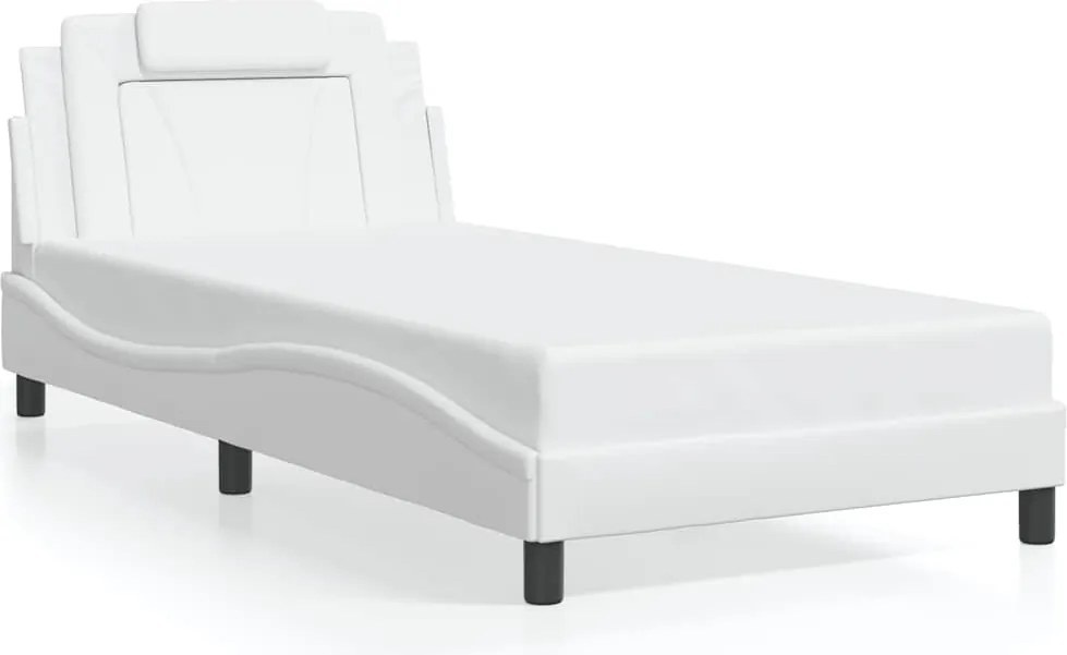 vidaXL fehér műbőr ágykeret Viana matrac nélkül 100x200 cm
