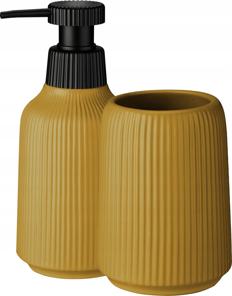 Fürdőszoba Szett 2in1 Komplett Tartozékok Szappan Adagoló Fogkefe Pohár