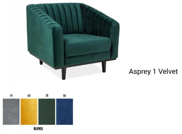 Asprey Velvet 1 fotel curry