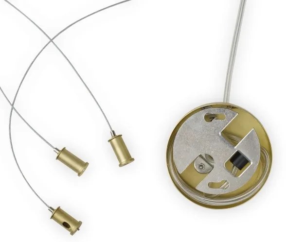 Ideal Lux - LED Csillár zsinóron PERLAGE 14xG9/3W/230V átm. 85 cm arany/fehér