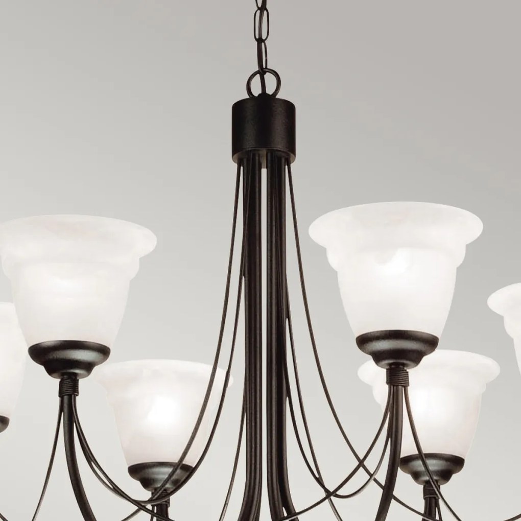 Elstead Lighting CARISBROOKE CB6-BLACK Csillár 6x60W/E14