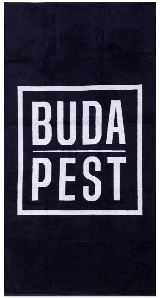 Budapest sötétkék strandtörölköző