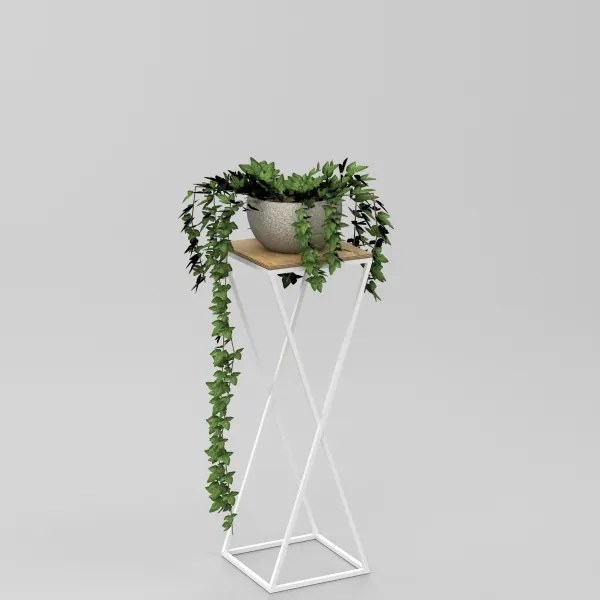 Virágállvány 70x24 cm fehér