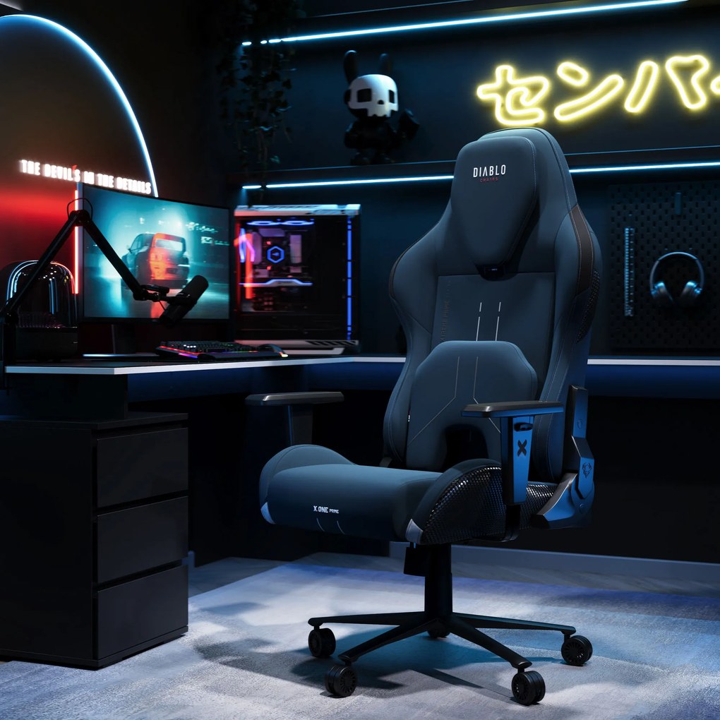 Gamer szék Normal Size, kék-fekete: Diablo X-One Prime Meta Ocean
