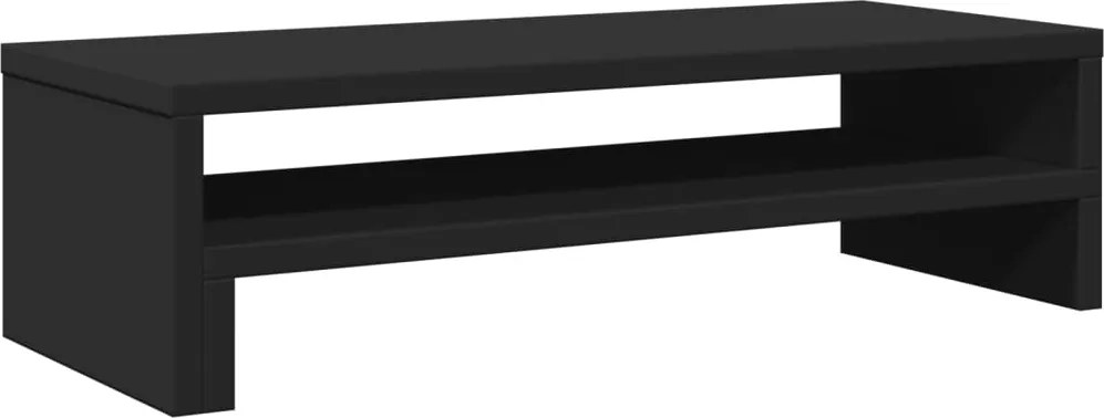 vidaXL fekete szerelt fa monitorállvány 54 x 22 x 15 cm