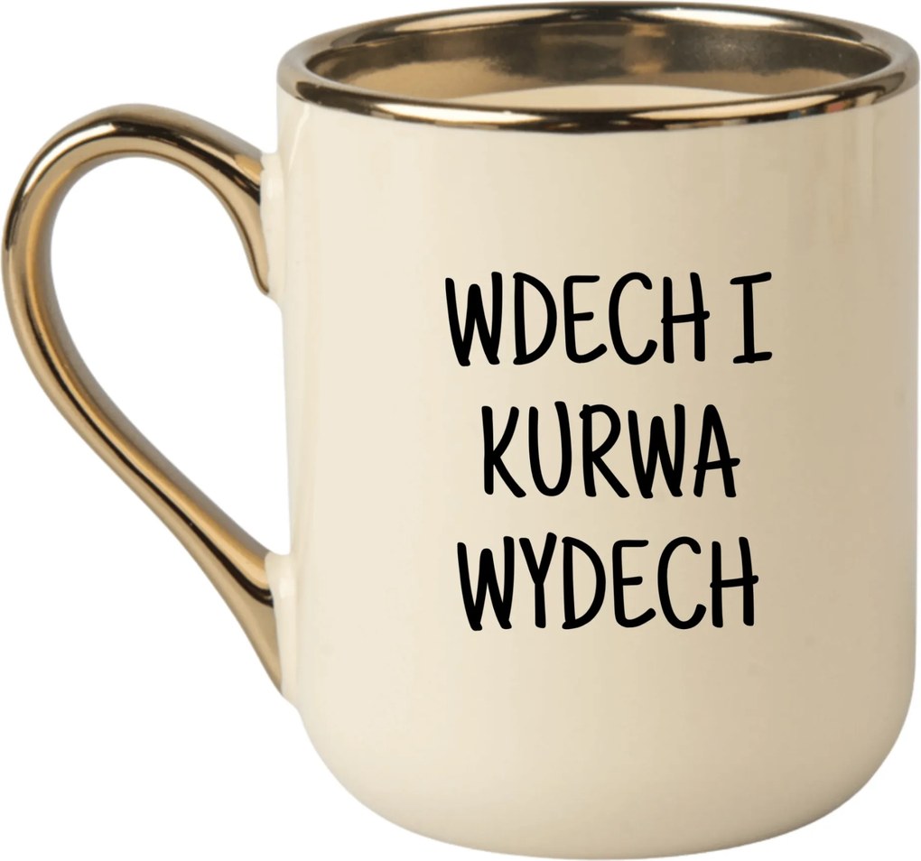 Bögre Elegáns Bézs Arany Rant Vicces Ajándék Belégzés És Kilégzés