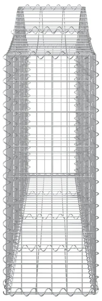 íves horganyzott vas gabion kosár 200x30x80/100 cm