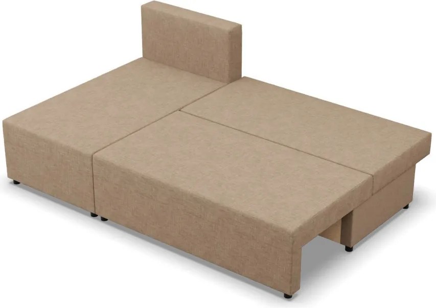 Nobu sarokkanapé, fonott, univerzális oldal, bézs