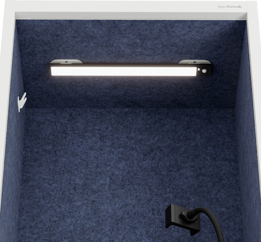 Sally 600mm korpus Biały - siedzisko Granatowy