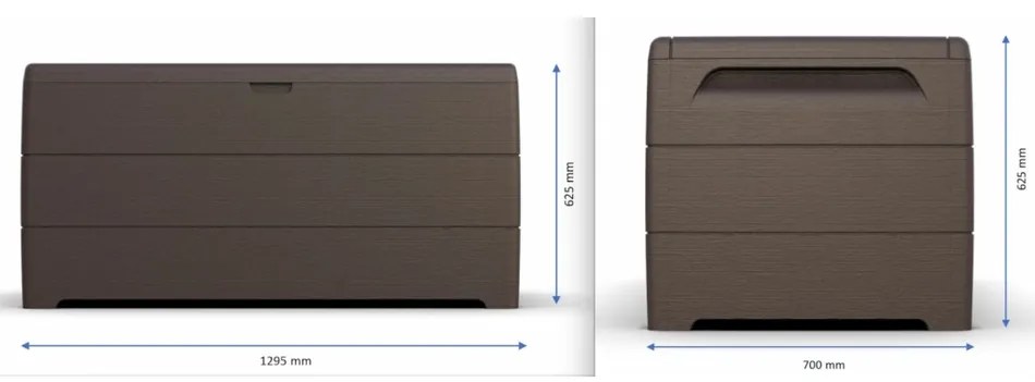 Duramax Kerti tárolódoboz Durabox barna, 416 l