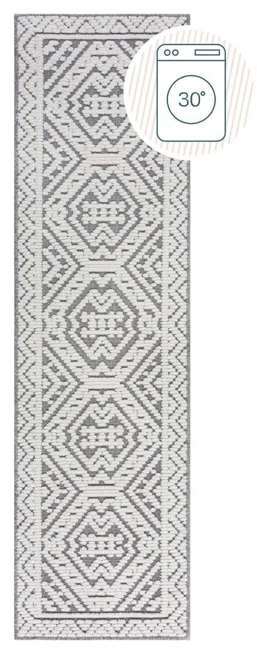 Szürke mosható zsenília futószőnyeg 60x240 cm Jaipur – Flair Rugs
