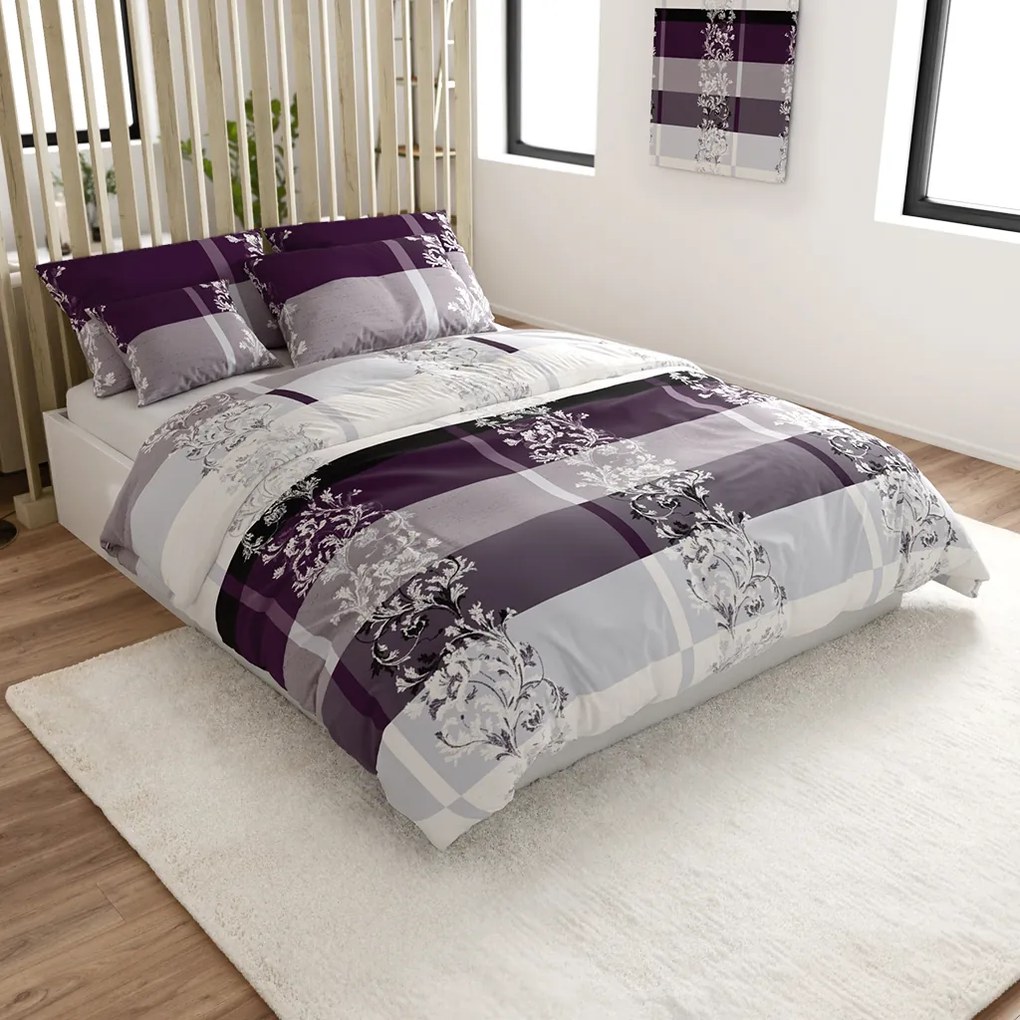 Mikroszálas ágyneműhuzat LUXURY lila Ágyneműhuzat mérete: 70 x 90 cm | 140 x 220 cm
