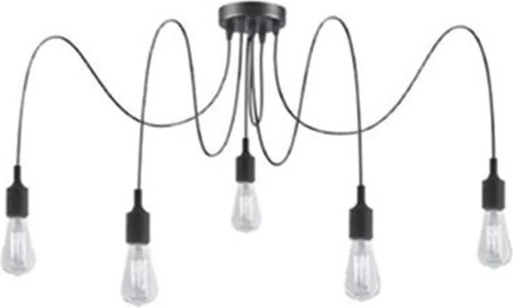 LUCIDE 08408-05-30 FIX Többágú Függesztett Lámpa Fekete E27 IP20