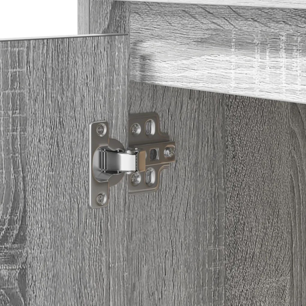Éjjeli asztal LED-del Szürke Sonoma 50x34,5x50 cm