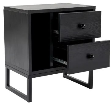 Éjjeliszekrény GLIMMER 50x45,2 cm fekete