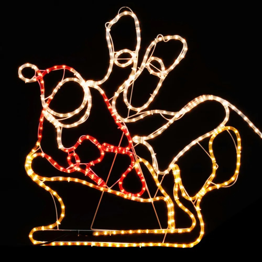 vidaXL 4 rénszarvas és szán karácsonyi fény 1548 LED-del 500 x 80 cm