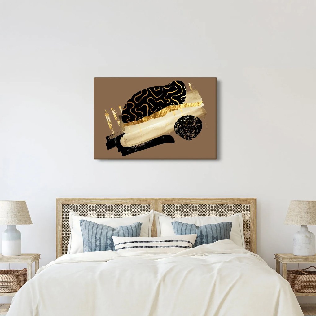 Kép - Absztrakció aranybarna N⁰3 (90x60 cm)