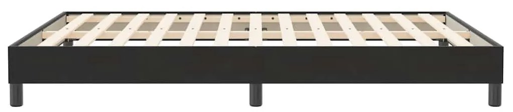 vidaXL fekete bársony rugós ágy matrac nélkül 140x210 cm