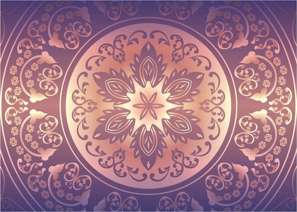 Kép - Mandala lila színátmeneten (70x50 cm)