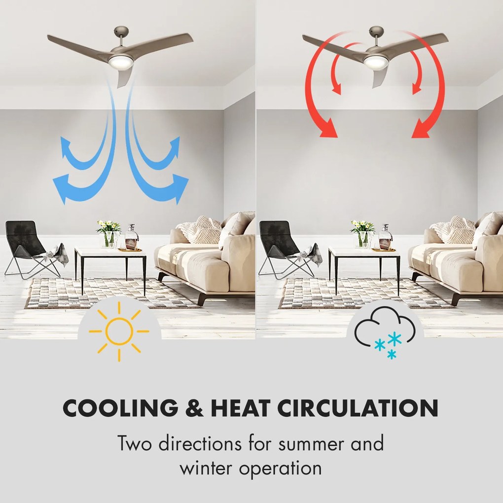 Figo, titán, mennyezeti ventilátor, 52", 55 W, mennyezeti lámpa, 2 x 42 W, távirányító