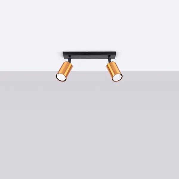 Sollux SL.1375 - Spotlámpa WINX 2xGU10/10W/230V fekete/réz