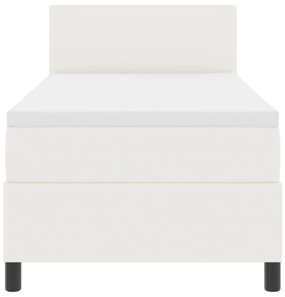 Boxspring ágy matraccal Krém 100x200 cm Kordbársony szövet