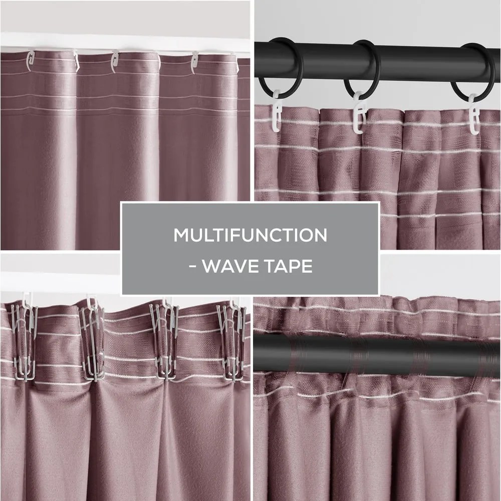 Világosbarna bársony dimout (részleges sötétítő) függöny 140x245 cm Pleat – Restilo