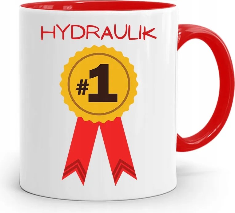 Piros Bögre Ajándék Vízvezeték Szerelőnek Első Számú, fényképes nyomattal