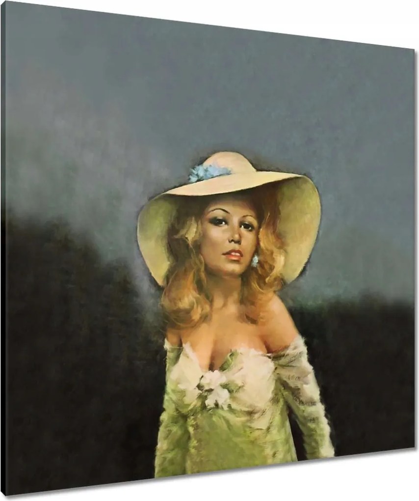 Vászonkép 80x80 Brigitte Bardot Kalap