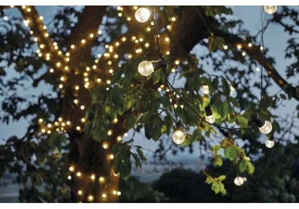 LED Kültéri dekorációs lánc 10xLED/10m IP44 átlátszó