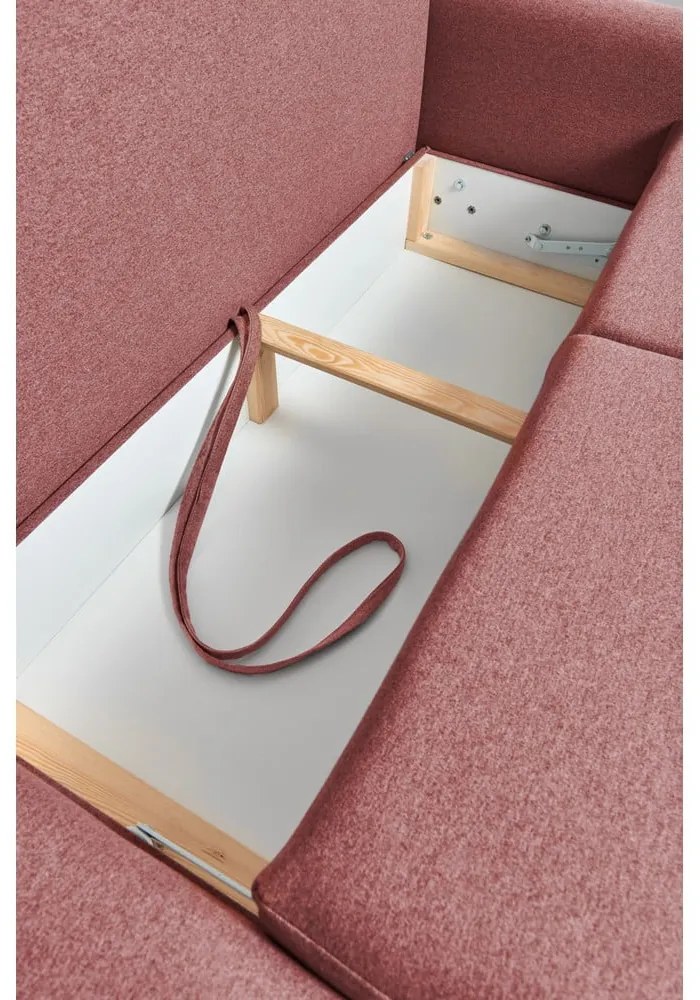 Pop rózsaszín kinyitható variálható sarokkanapé - Bonami Selection