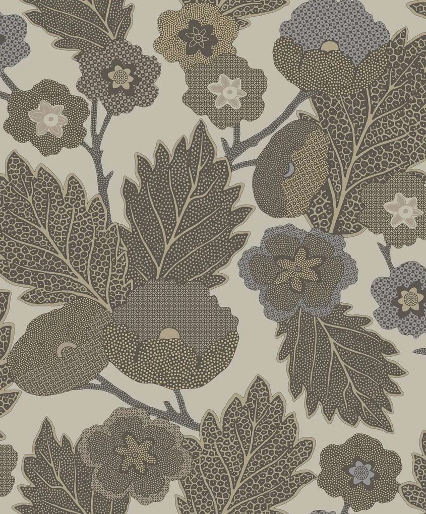 Decoprint Antibes Antibes Flora szürke-taupe leveles vlies tapéta – AN28271