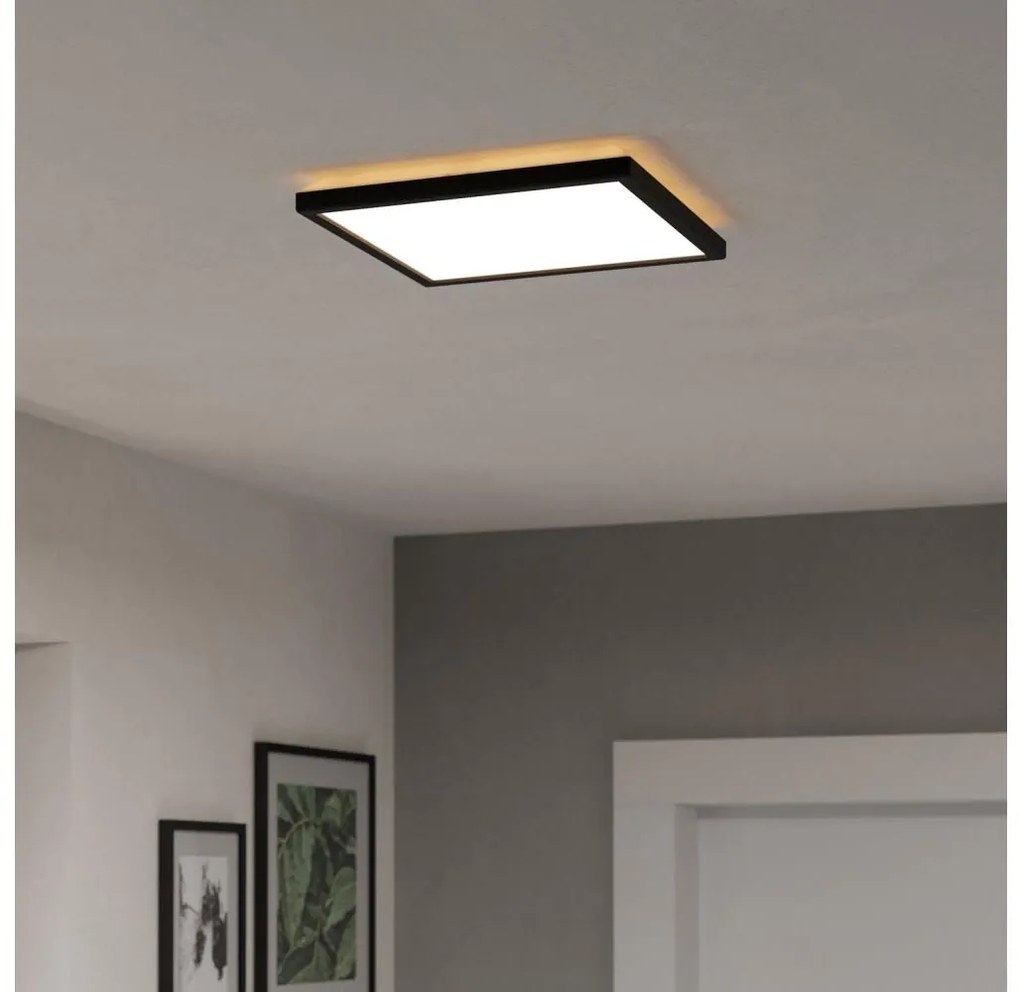 Eglo Eglo 901442-LED Fürdőszobai mennyezeti lámpa ROVITO 13,4W/230V 29x29cm IP44 fekete EG901442