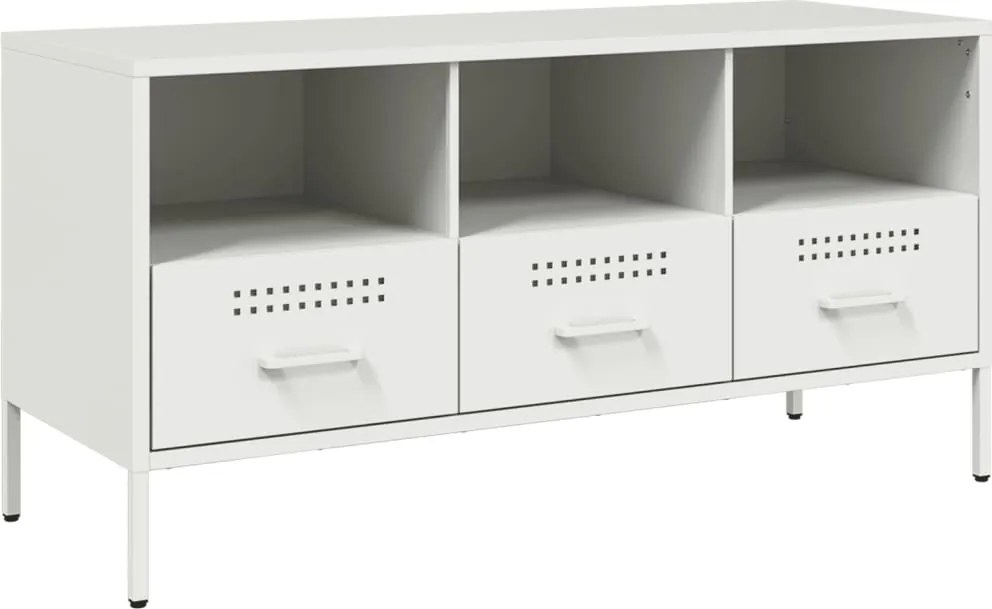 vidaXL fehér acél TV-szekrény 100,5 x 39 x 50,5 cm