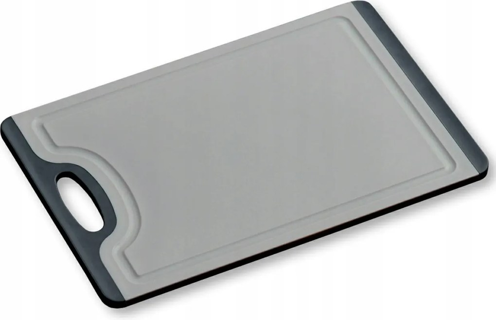 Vágódeszka Csúszásgátló szürke műanyag erős konyhai 36,5x25cm