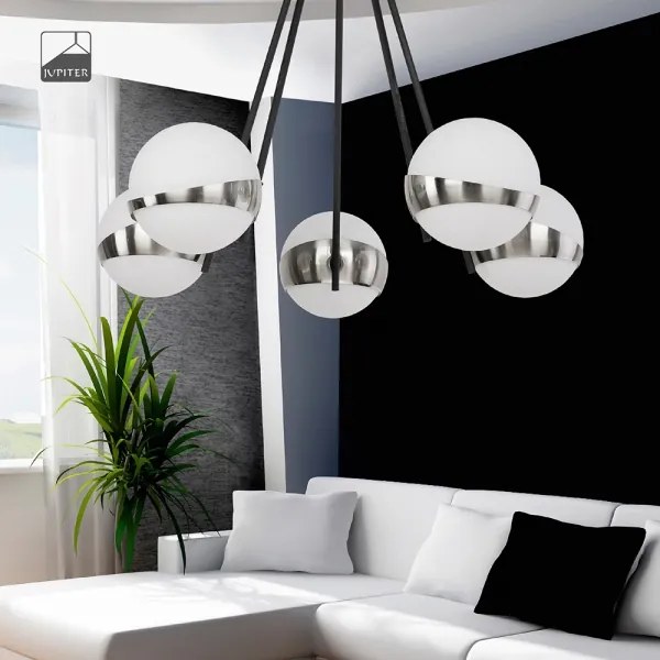 Jupiter 1715 - Csillár rúdon ELFA 5xE14/40W/230V króm