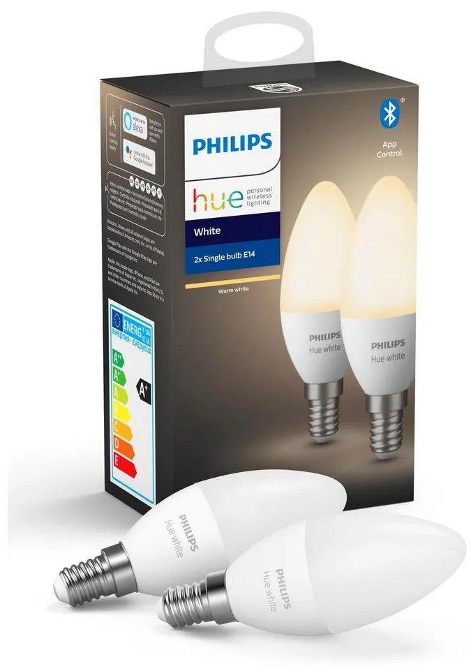 KÉSZLET 2x LED Dimmelhető izzó Philips Hue WHITE E14/5,5W/230V 2700K