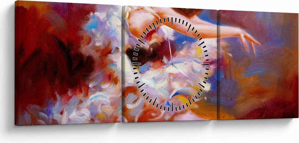 Kép - Balerina, festmény (órával) (90x30 cm)