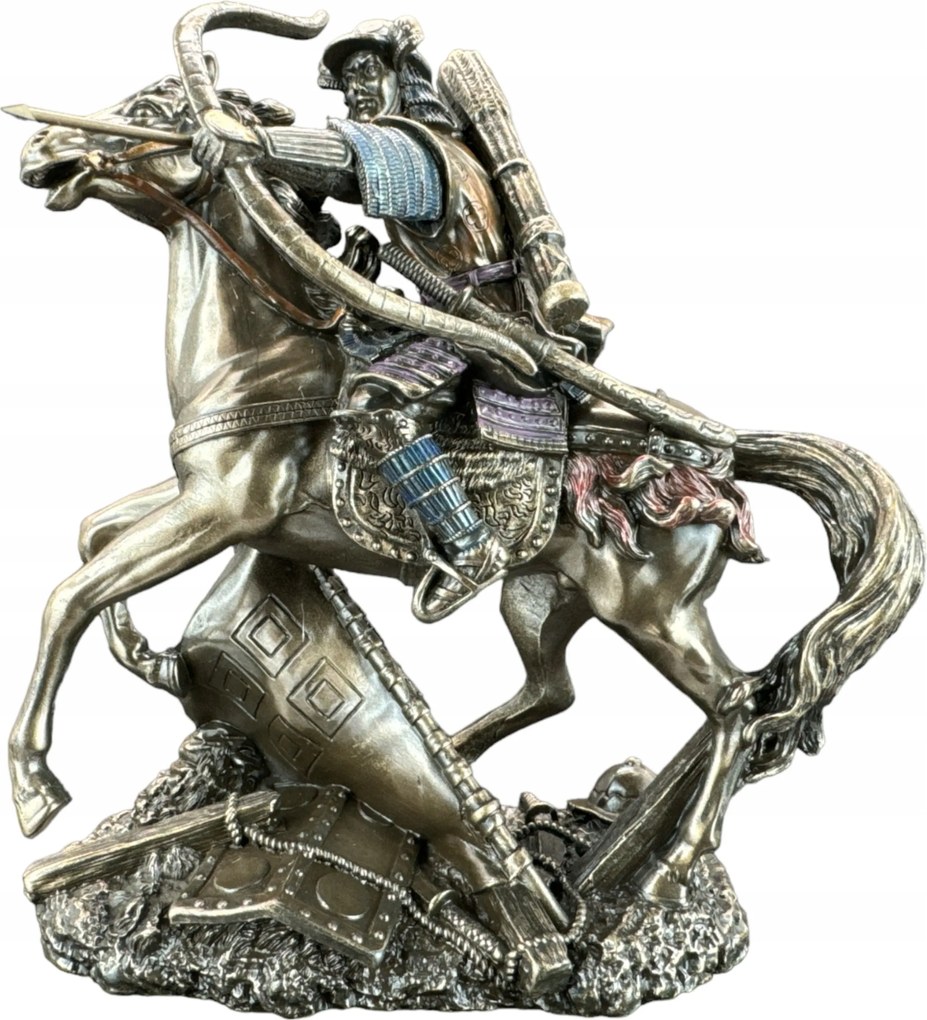 Szobor figura Szamuráj szobor ló páncélban Veronese WU78196