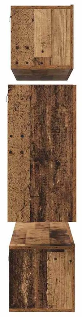 TV szekrény garnitúra 6 pcs Régi fa 80 x 30 x 30 cm Faanyag