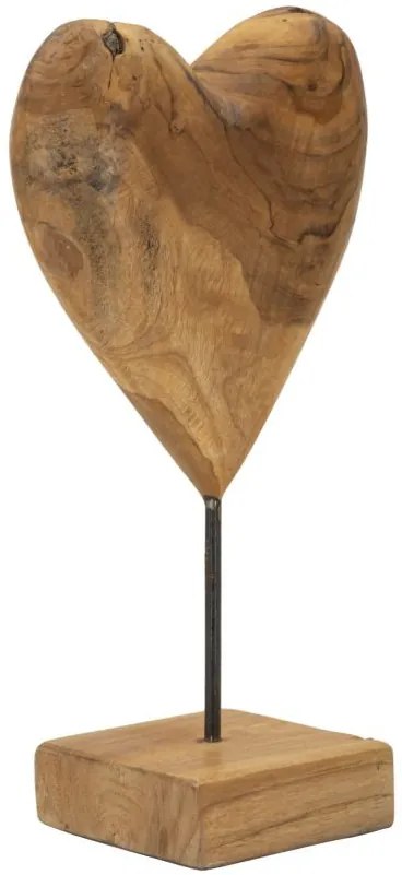 Dobu szobor teak 20x12x37cm