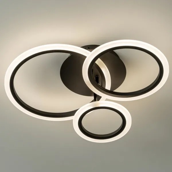 Brilagi - LED Dimmelhető felületre szerelhető csillár ORBITS LED/40W/230V 3000-6500K fekete + távirányító