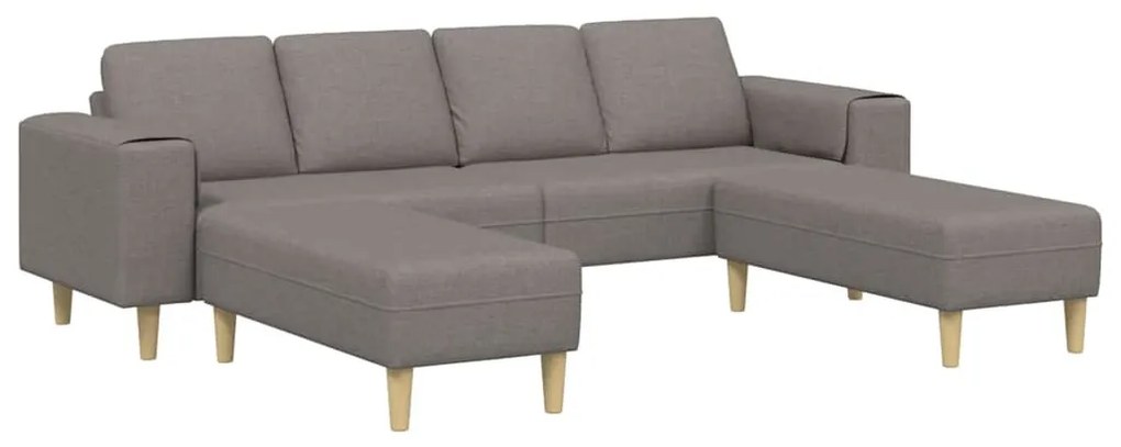 Kanapé Szett 3 pcs Tópszínű szövet