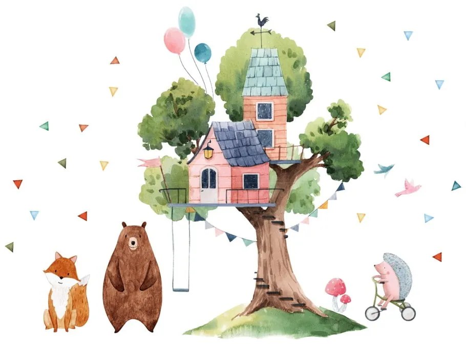 Giant Tree and the Hut of Happiness gyerek falmatrica, 90 x 120 cm - Ambiance